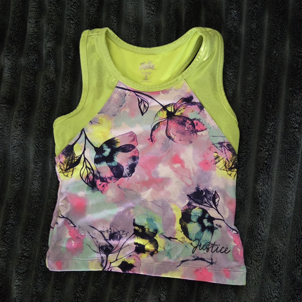 Justice Girls' Floral Tank Top - Multicolor